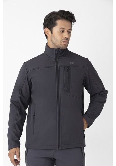 Crozwise Antrasit Erkek Su Geçirmez Softshell Outdoor Mont / Ceket - 5039-06