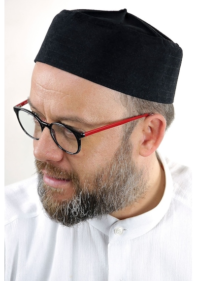 Kubbeli Sert Kalıp Takke - Siyah