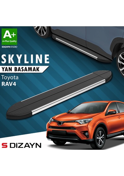 S-dizayn Toyota Rav 4 3 Skyline Krom Yan Basamak 163 Cm 2006-2013 A+ Kalite