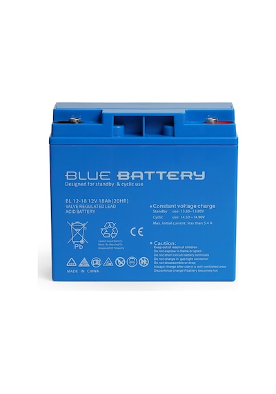 Blue Battery 12V 18 Amper Bakımsız Kuru Akü Ups Aküsü Blue Battery 12V 18 Amper Bakımsız Kuru Akü Ups Aküsü