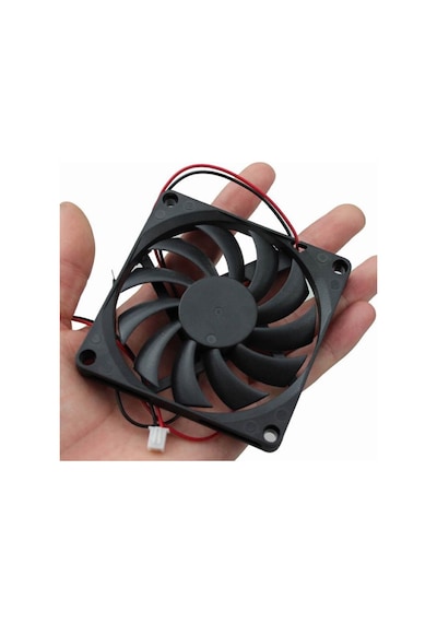 DC 12V FAN 80x80mm 8010 8x8cm Sessiz 2 Pin Fırçasız Soğutma Fanı Kuluçka Ekran Kartı Cooler 3D Printer PC Cpu Soğutucu Makerbot