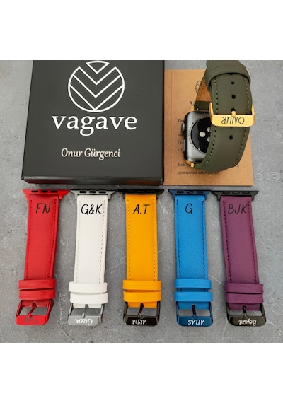 Vagave Apple Uyumlu  Watch Deri Kordon 38 40 41 42 44 45 MM (498114259)