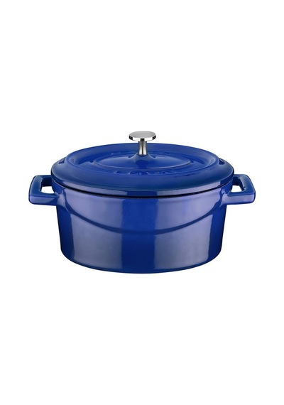 Metal Oval Mini Tencere, Mavi Çok Renkli