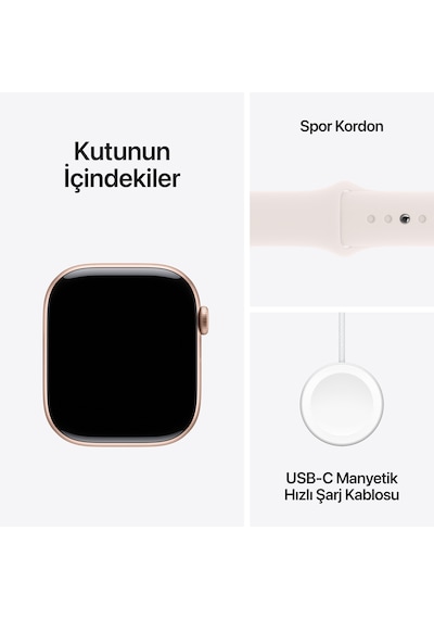Apple Watch Series 10 GPS 46 MM Alüminyum Kasa Spor Kordon M/L Akıllı Saat (Apple Türkiye Garantili)
