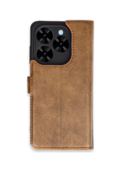 Magicool Tecno Spark Go 2024 Kılıf Trend S Plus Kapaklı Kılıf - Taba