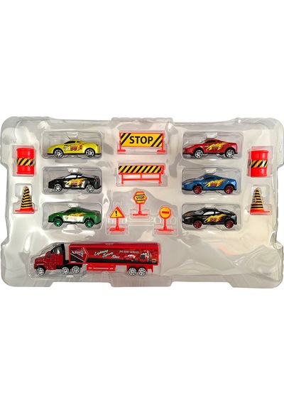 Cars Arabalar Mcqueen Tır Mack Trafik Kural İkaz İşaretlerş Eğitici Öğrenme Ve Metal Araba Seti