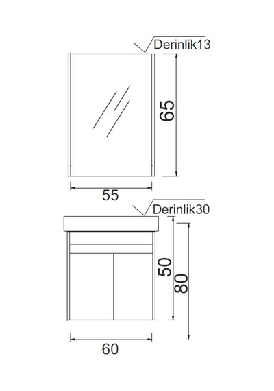 Denko Natalia 60 Cm Mdf Antrasit Gri Banyo Dolabı Takımı Antrasit Denko Natalia 60 Cm Mdf Antrasit Gri Banyo Dolabı Takımı Antrasit