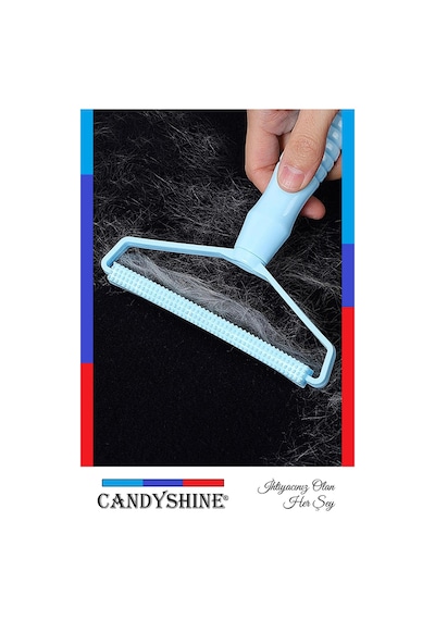 Candyshine Elbise Pamuk Tiftik Temizleme Yün Kazak Kumaş Tüy Toplama Aparatı Mavi