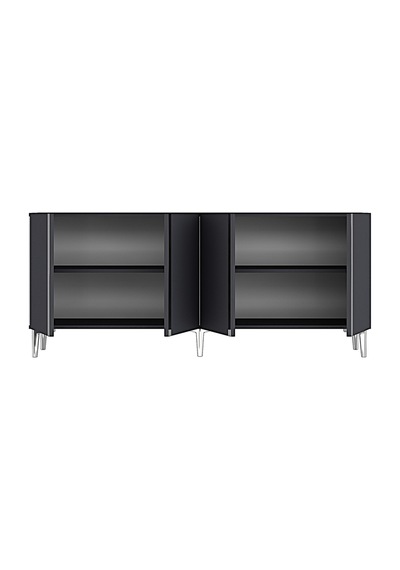 Ka1898as - Anka Konsol, Tv Stand, Tv Sehpası Ve Tv Ünitesi Antrasit - Sılver 180cm Antrasit - Silver