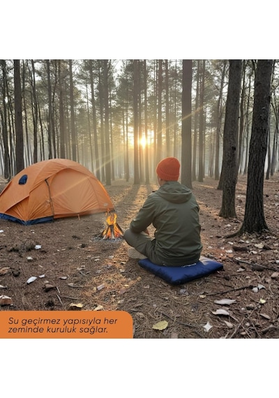 Argeus Kamp Minderi & Katlanabilir Polar Kamp Battaniyesi - Tv Battaniye - Acil Durum Battaniyesi - 200  x 180 CM
