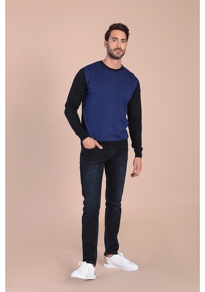Ferraro Bisiklet Yaka Superfine Yün Kazak - Lacivert Lacivert (390466089) Lacivert