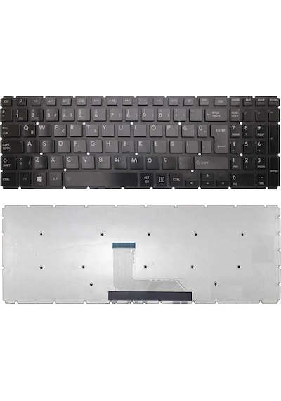 Siyah-ışıksız, Notebook Klavye - Toshiba Satellite L50d-b-14d, L50d-b-14m Muadili İle Uyumlu
