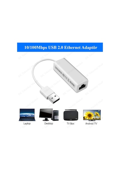 Lan Ağ Adaptörü USB to RJ45 Ethernet Çevirici Kablo