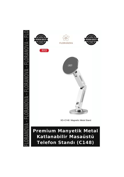 Premium Manyetik Metal Katlanabilir Masaüstü Telefon Standı C148