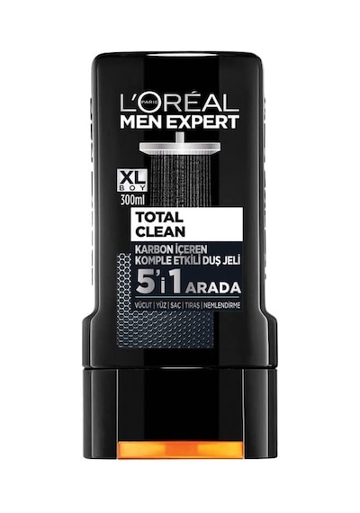 L Oréal Paris 2'li Men Expert Total Clean 5'i 1 Arada Kömürlü Duş Jeli 2 X 300 Ml Acai Üzümü