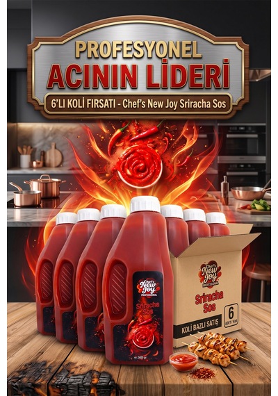 Sriracha Sos 2400 G X 6 Adet - 1 Koli Koli Bazlı Avantaj Paketi Profesyonel Lezzet Acı Sos