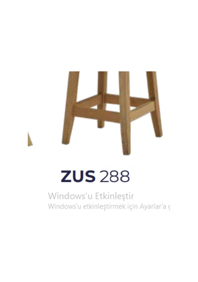 Tabure Zus288 Klasik Model Ahşap Kayın Iskelet Ceviz Boya Kare Ot