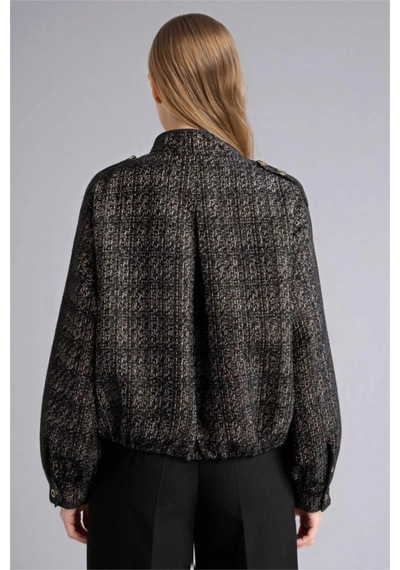 Defacto Dik Yaka Tweed Ceket G8598ax26spbk81 Siyah-bk81