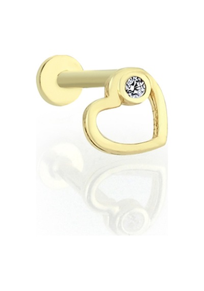 14 Ayar Altın Taşlı Neve Tragus Küpe