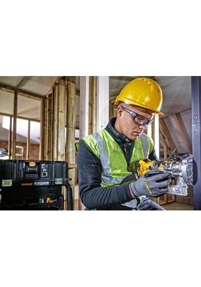 Dewalt DCW604N 18V XR Kömürsüz 8 MM Çift Tabanlı Freze Aküsüz