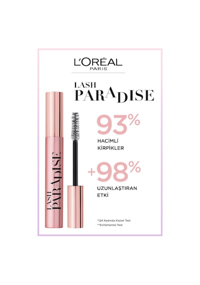 L'Oreal Paris Lash Paradise Intense Maskara Black Ekstra Siyah