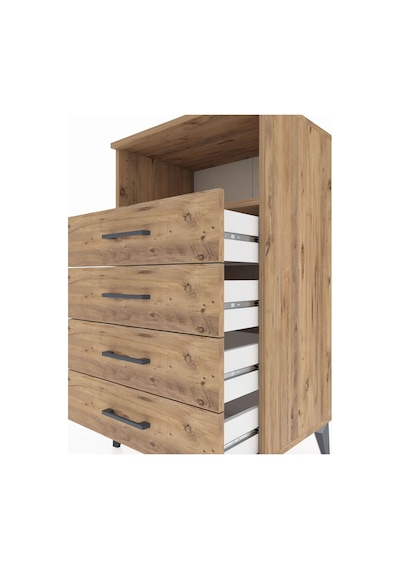 Hyperion Komodin Tek Raflı 4 Çekmeceli 60x44x106 Çam-çam Çam