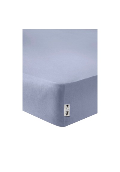 Penye Lastikli Çarşaf, Battal Çift Kişilik , Açık Gri, Pamuk-elastan Örme Kumaş, 230 Gr/m² Açık Gri