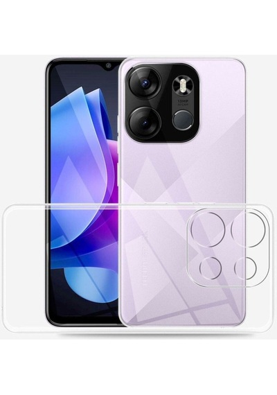 Tecno Spark Go 2023 Kılıf Zore Süper Silikon Kapak Renksiz