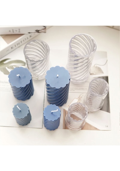 Poli Karbon Mum Kalıbı Mika Sert Plastik Burgulu Mum Kalıbı 6232