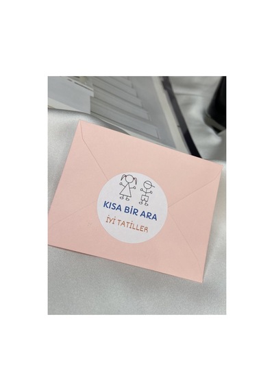Kısa Bir Ara Stickerı Mat Etiket 4 Cm 40 Adet Çok Renkli