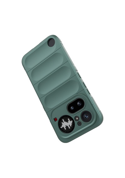 Maks Technology Nothing Phone 4a Pro Kılıf Esnek Tpu Oyuklu Arka Yüzey Tasarımlı Mkst Etnik Silikon Kapak - Koyu Yeş Yeşil