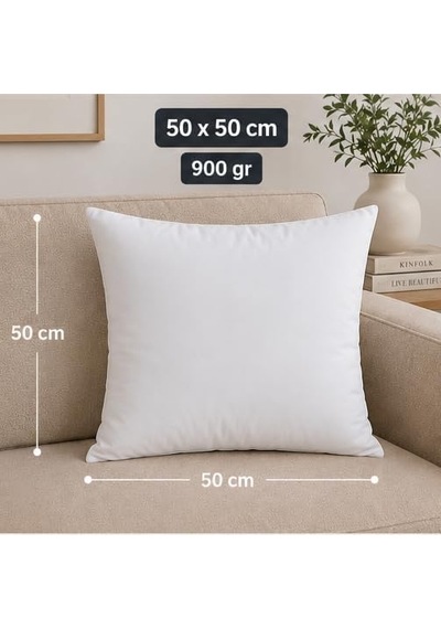 %100 Doğal Kaz Tüyü Kırlent İç Yastığı 50x50 Cm 900 Gr Dekoratif Kırlent Dolgusu Diğer