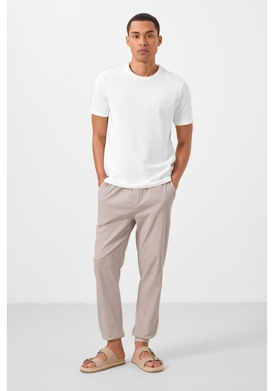 Tommylife Taş Standart Fit Dokuma Hafif Esnek Chino Erkek Pantolon - 82176 Taş