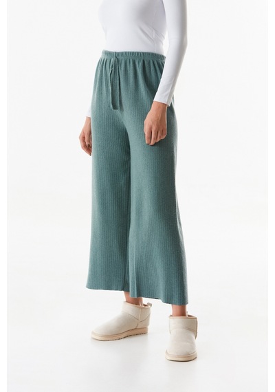 Fullamoda Basic Fitilli Beli Lastikli Pantolon 25kgb7155205438-su Yeşili Su Yeşili