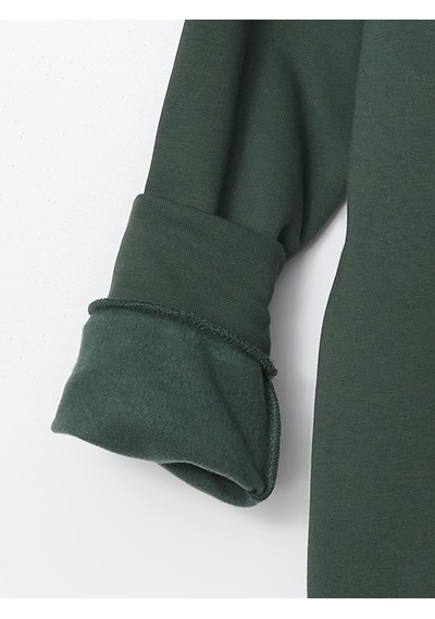 Lcwaıkıkı Classic Yeşil Bisiklet Yaka Baskılı Erkek Kalın Sweatshirt