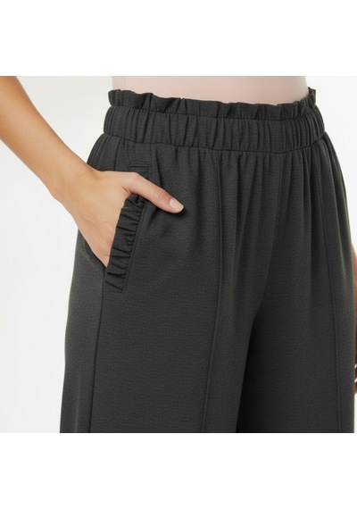 Vaura Cebi Detaylı Antrasit Wide Leg Pantolon