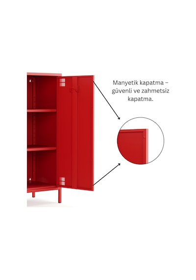 Pera Metal Dolap 2 Kapılı 80,50 X 40 X 109,50 Cm - 9 Renk Seçeneği Bulunmaktadır Ral 3020 Kırmızı Pera Metal Dolap 2 Kapılı 80,50 X 40 X 109,50 Cm - 9 Renk Seçeneği Bulunmaktadır Ral 3020 Kırmızı
