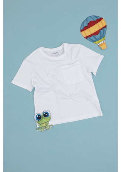 U.S. Polo Assn. Erkek Çocuk Beyaz Bisiklet Yaka Tişört 50295428-VR013