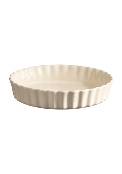 Emile Henry Tart-börek-flan Kabı Yuvarlak 28 Cm - Ekru/clay Ekru