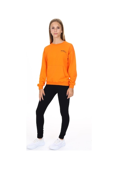 Toontoy Kids Toontoy Kız Çocuk 2'li Takım Baskılı Bisiklet Yaka Düşük Omuz Cepli Sweatshirt & Basic Düz Tayt Turuncu Toontoy Kids Toontoy Kız Çocuk 2'li Takım Baskılı Bisiklet Yaka Düşük Omuz Cepli Sweatshirt & Basic Düz Tayt Turuncu