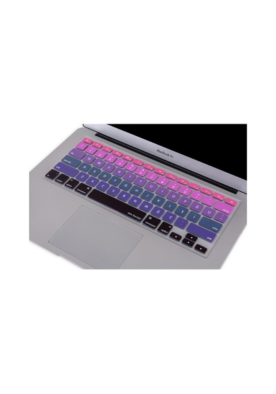 Apple Uyumlu MacBook Air Pro Klavye Koruyucu Us To Tr Ombre Eski Usb Li Model 2008/2017 Yılı İle Pembe Mavi