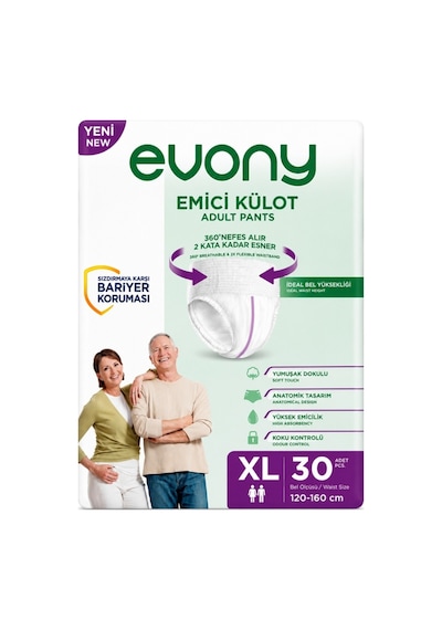 Emici Külot Yetişkin Hasta Bezi Xl Beden 30 Lu XL