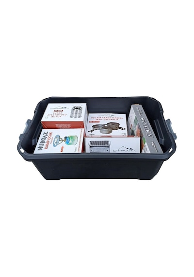 Kamp Malzemeleri Düzenleyici Organizer Set 30 Litre X 4 Adet Siyah