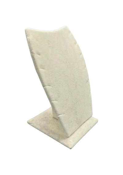 Yerli Üretim Dubai Model Süet Kumaş Krem Renk 12/8 Cm Kolye - Zincir Ayaklı Stand Çok Renkli