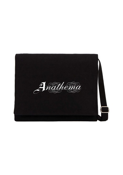 Anathema Logo Siyah Kanvas Postacı Çantası