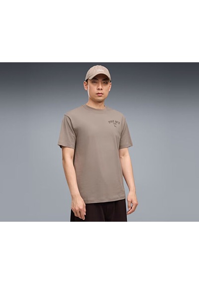 Puma Graphıc Puma Cafe Tee Erkek Günlük Tişört 63676281 Gri