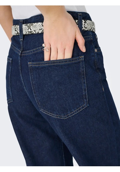 Only Onlella Mw Wide Foldup Kadın Denim Pantolon 15368956 Mavi