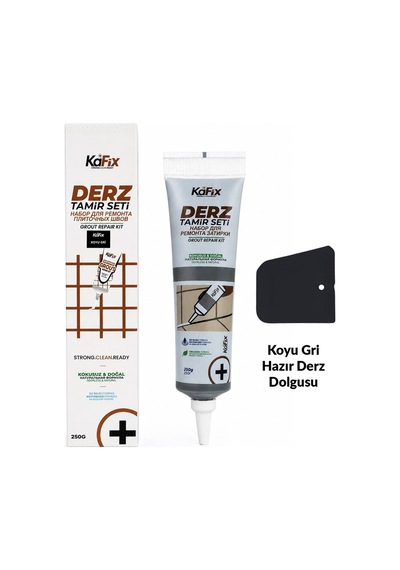 Hazır Derz Dolgu Tüpü Koyu Gri 250 Gr Hızlı Kuruyan Derz Tamir Ve Yenileme Tüpü