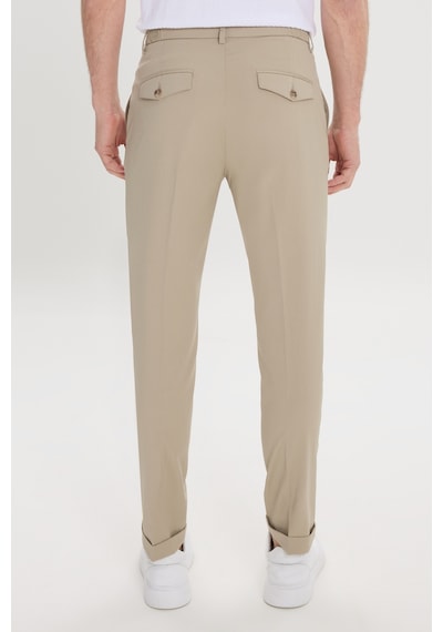 AC&Co / Altınyıldız Classics Erkek Acık Hakı Slim Fit Dar Kesim Beli Lastikli Yan Cep Rahat Pantolon Acık Hakı Haki