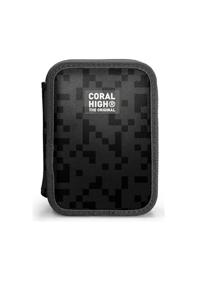 Coral High Erkek Çocuk Siyah Blok Desenli Katlı Organizer Kalemlik Kalem Kutusu 31118